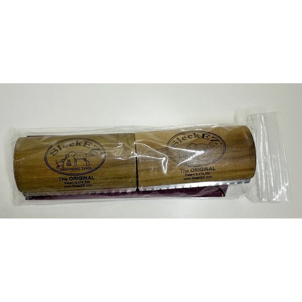 SleekEZ Horse Pet Grooming Tool Brush Set of 2 Deshedding Made USA NEW